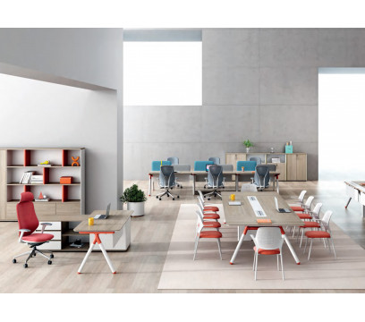 Офисный стол KANO Micky (FMQ60.14) Brown&White (CF41)