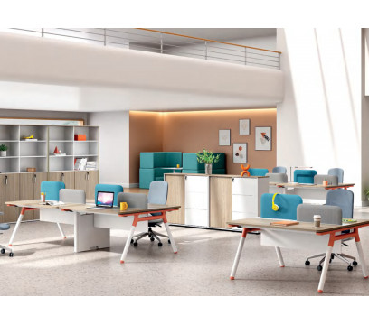 Офисный стол KANO Micky (FMQ60X.14) Brown&White (CF41)