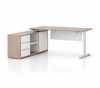 Офисный стол с электроприводом KANO iTech (FKT80L-2.18) Brown (CF09)