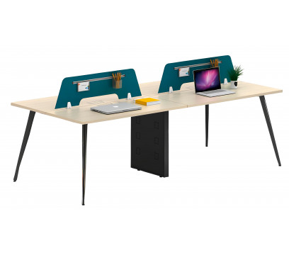 Офисный стол четырехместный ERGO Fusion Big Gray