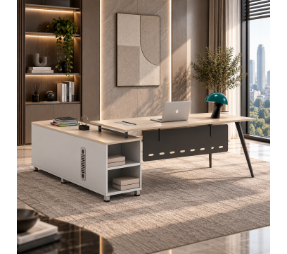 Офисный стол ERGO Quantum Gray