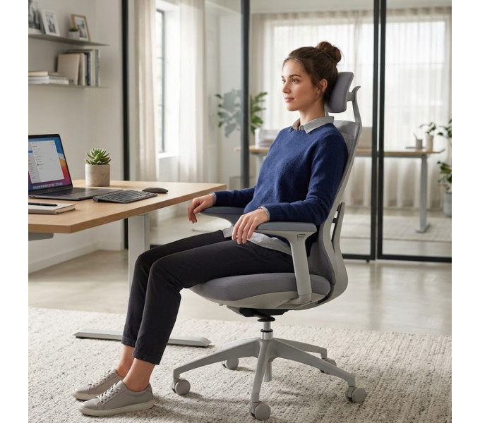 Офисное кресло ERGO Triton (massage chair) HB Grey