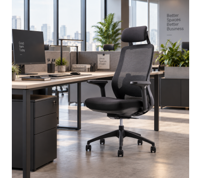 Офисное кресло ERGO Triton (massage chair) HB Black