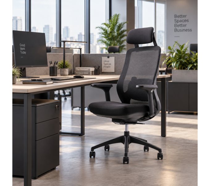 Офисное кресло ERGO Triton (massage chair) HB Black