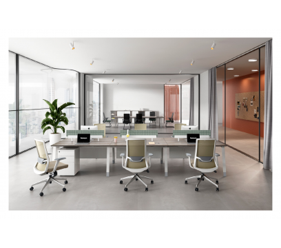 Кресло для персонала KANO Polastar MB (EJX60.SW) Gray (W-SD06&B(P)-MA04)