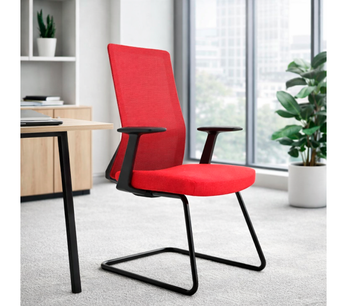 Кресло для персонала KANO Polestar CF (EJX70.GW) Red (W-SD07&B-MA04)