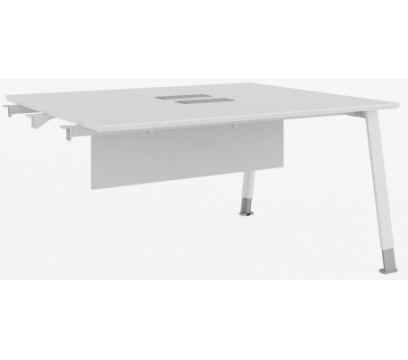 ЗЧ Удлинительная часть офисного стола KANO Noqi (FNQ62X.12BJ) Brown&White (CF01)