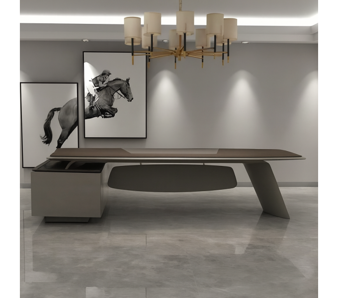 Стол руководителя KANO Gramy (MGL80L.24) Brown (CY08)