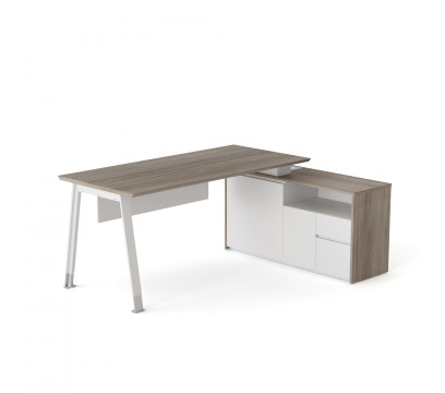 Офисный стол KANO Noqi (FNQ80L.18BJ) White (CF09)