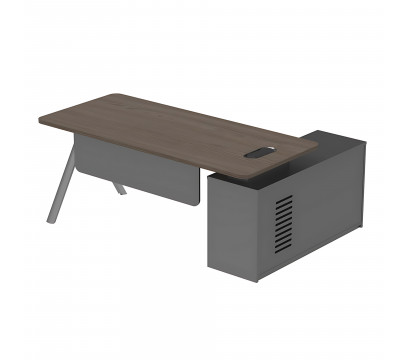 Стол руководителя KANO Maddi (FMD80L.18) Gray (CF42+CF17)