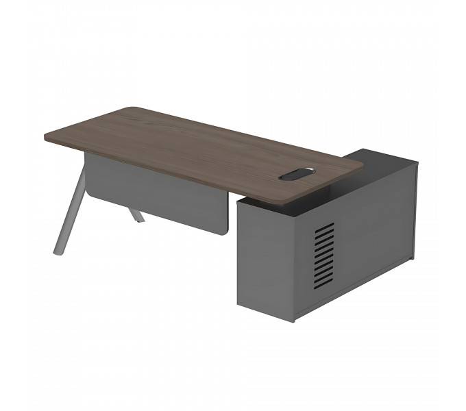Стол руководителя KANO Maddi (FMD80L.18) Gray (CF42+CF17)