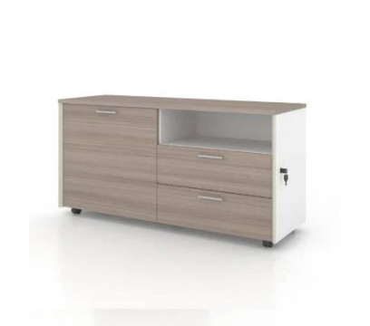 Офисный шкаф KANO Noqi (FXG15L.12) Brown&White (CF09&CF05)