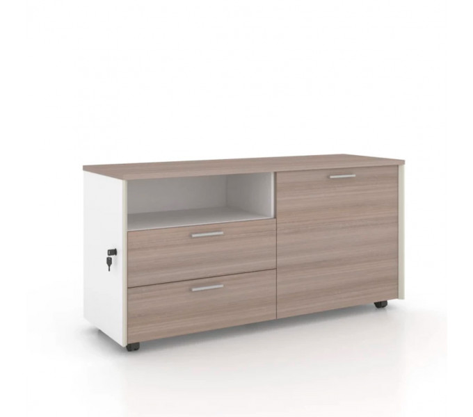 Офисный шкаф KANO Noqi (FXG15L.12) Brown&White (CF09&CF05)