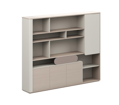 Офисный шкаф DIOUS Daier (DDG-01S24) Wood grain+light brown