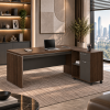 Стол руководителя DIOUS (DG07-D0416) DA10 Rhine Oak DB05  Iron (Grey)