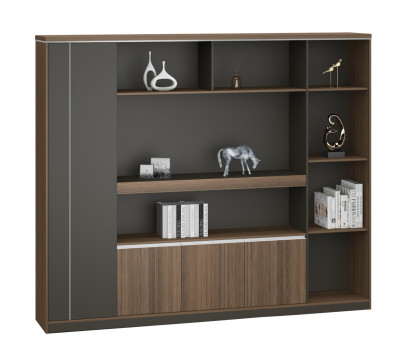 Офисный шкаф DIOUS Daier (DG07-S0124) DA10 Rhine Oak DB05  Iron Gray