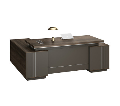 Стол руководителя DIOUS (DG07-D0524) DA10 Rhine Oak DB05  Iron Gray