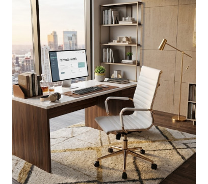 Офисное кресло ERGO Nova (Gold) Slim MB White