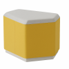 Пуфик KANO (SLN20.1B) B-MA03 gray Body: B-MA02 yellow