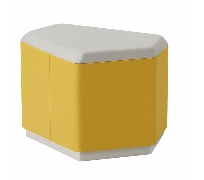 Пуфик KANO (SLN20.1B) B-MA03 gray Body: B-MA02 yellow