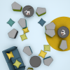 Пуфик KANO (SLN20.1B) B-MA03 gray Body: B-MA02 yellow