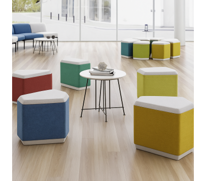 Пуфик KANO (SLN20.1B) B-MA03 gray Body: B-MA02 yellow