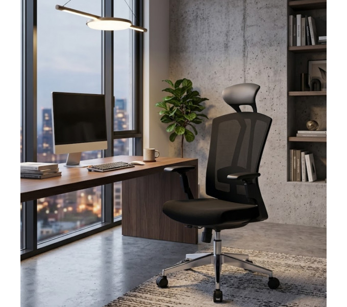 Офисное кресло ERGO Space HB Black