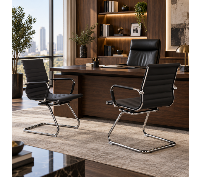 Кресло для посетителей ERGO Nova Slim CF Black