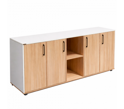 Шкаф комбинированный ERGO Paris (SM) Белый/Ясень шимо