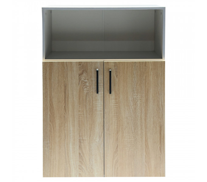 Шкаф для книг ERGO Middle-120 (SM) Белый/Ясень шимо