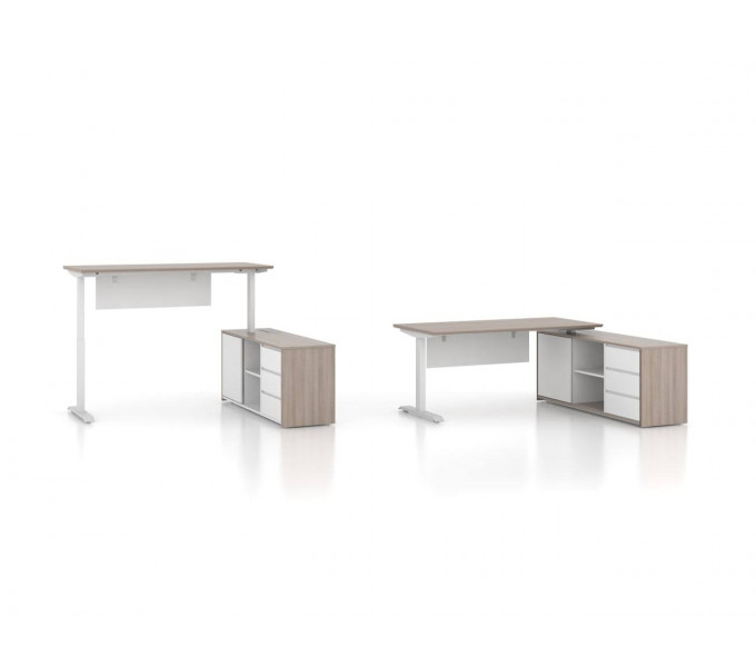 Офисный стол с электроприводом KANO iTech (FKT80R-2.18) White (CF05)