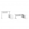 Офисный стол с электроприводом KANO iTech (FKT80R-2.18) White (CF05)