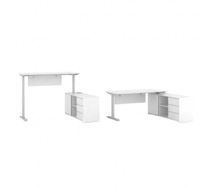 Офисный стол с электроприводом KANO iTech (FKT80R-2.18) White (CF05)