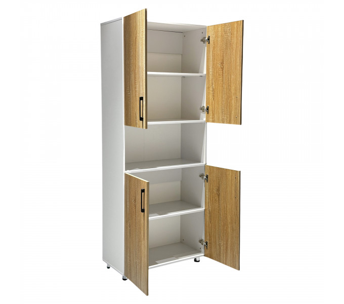 Шкаф для книг ERGO Hight-80 Duble (SM) Белый/Дуб санома