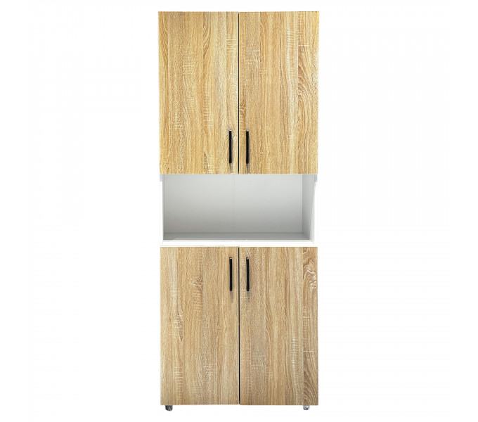 Шкаф для книг ERGO Hight-80 Duble (SM) Белый/Дуб санома