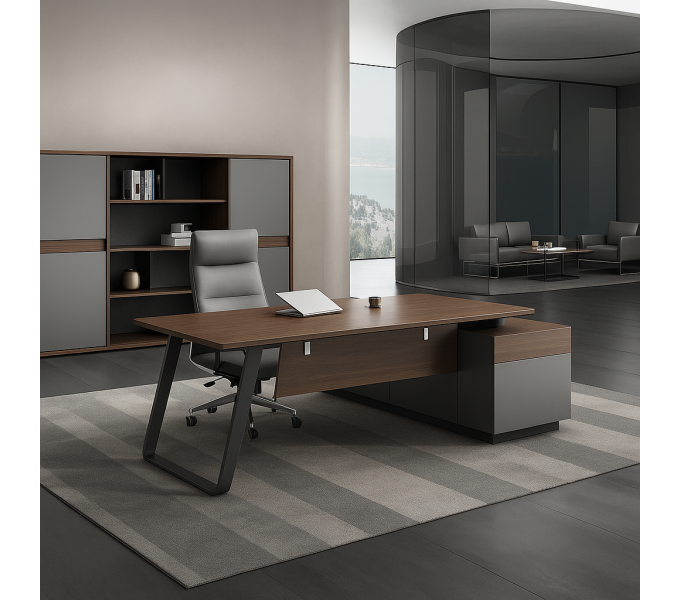 Стол руководителя KANO Quzzi (MQZ80L.20) Brown (CY07)