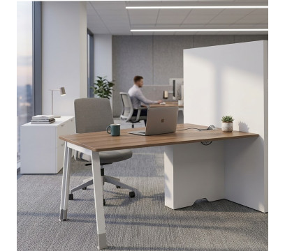 Стол для переговоров KANO Noqi (FNQ73.16BJ) Brown&White (CF09)