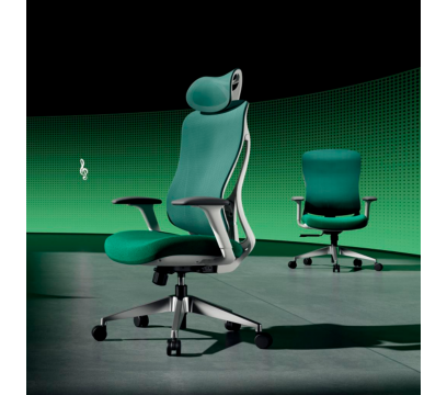 Офисное кресло KANO Yudon HB (EYD81.SW) Gray+Green (W-DB02+BP-MP06)