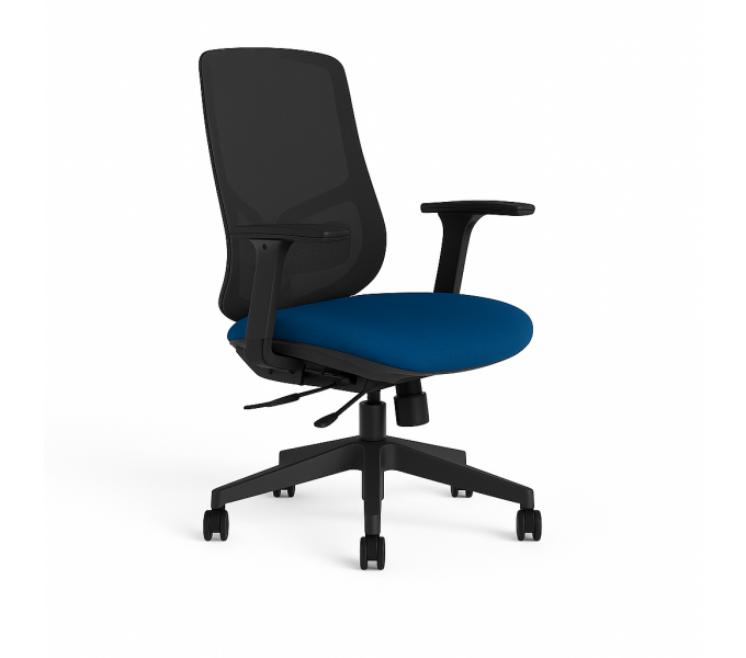 Офисное кресло KANO Y2 MB (EY262.SW) Black + Blue Seat