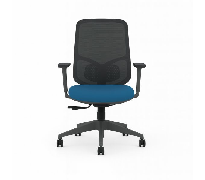 Офисное кресло KANO Y2 MB (EY262.SW) Black + Blue Seat