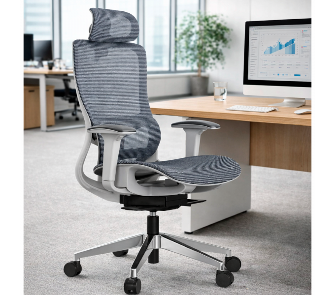 Кресло для персонала KANO Carmen HB (EKM81-2.SW) (Grey)
