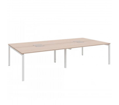 Офисный четырехместный стол KANO (FKD63.32MJ) Melamine (CF09+gray leg) 
