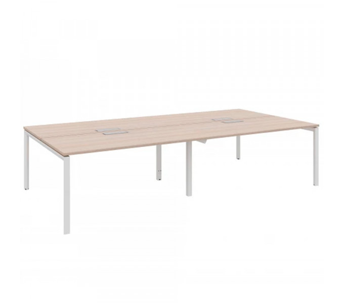 Офисный четырехместный стол KANO (FKD63.32MJ) Melamine (CF09+gray leg) 