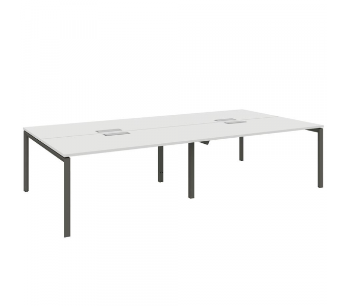 Офисный четырехместный стол KANO (FKD63.32MJ) Melamine (CF05+gray leg) 