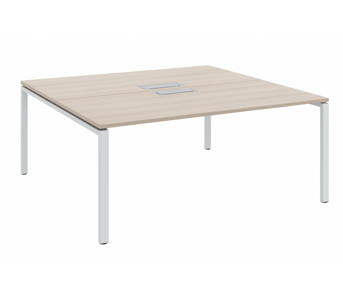 Офисный двухместный стол KANO (FKD62.16MJ) Melamine (CF05+gray leg) 