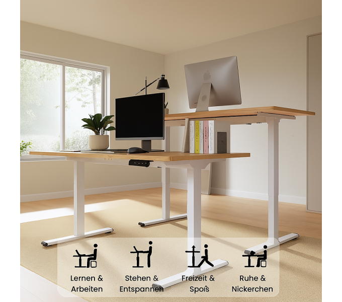 Каркас для стола с электроприводом FlexiSpot E7 Pro White