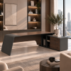 Стол руководителя STELLAR Flow Grey (OZ3401-28R)