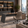 Стол руководителя STELLAR Arc Grey (OZ3403-24R)