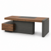 Стол для руководителя LAS JERA Brown (953R Bali Walnut) с планшетом