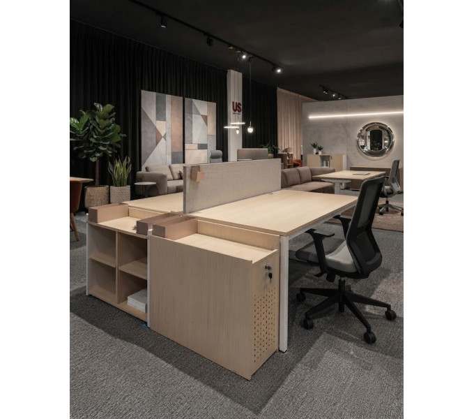 Бенч стол двухместный LAS OXI Brown (719 Oak)